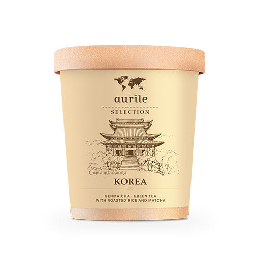Korea - Green tea with roasted rice and matcha.
